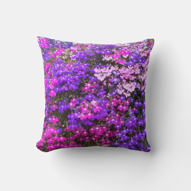 Almofada Porta Floral Floral Azul Fresca Azul Flor (Frente)