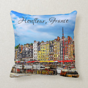 Almofada Porto de Honfleur na Normandia, França.