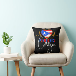 Almofada Porto Rico en mi Corazon Puerto Rican Pride 