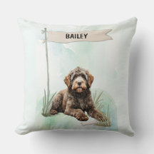 Portuguese Water Dog Watercolor Personalized Dog