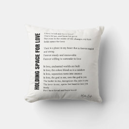 Almofada Posicionando espaço para o poema do amor