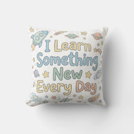 Almofada Positive Kids Growth Quote Learn Every Day