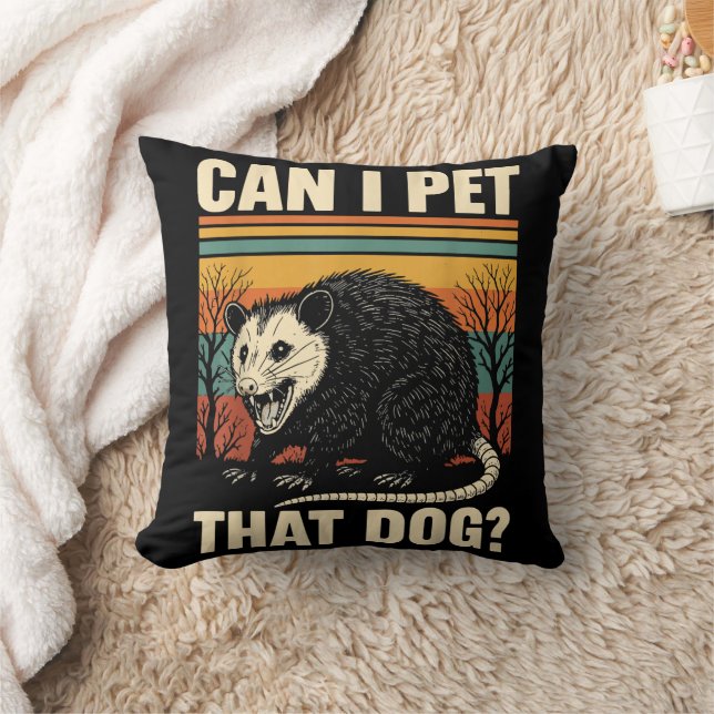 Almofada Posso Fazer Carinho Nesse Cachorro Gambá Projeto d (Cobertor)