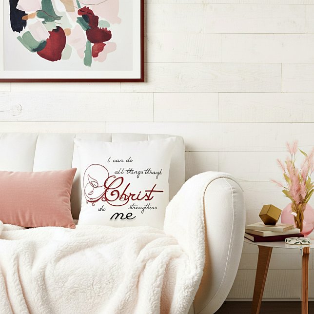 Almofada Posso fazer todas as coisas (Criador carregado)