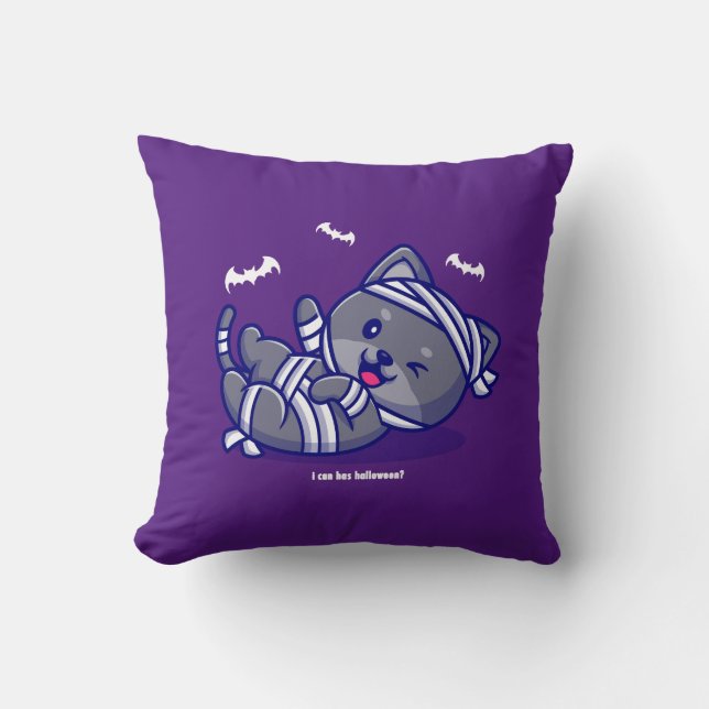 Almofada Posso Ter Halloween? (Frente)