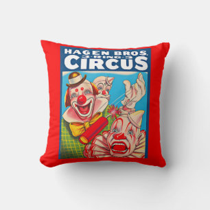 Almofada poster de 1950 Hagen Brothers Circus