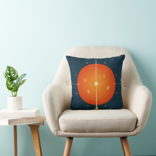 Almofada Poster de relógio atômico de espaço profundo, vers