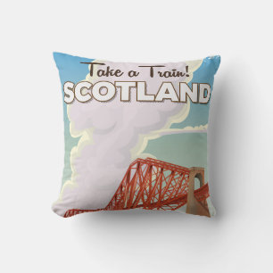 Almofada Poster de viagens da Ponte Scotland.