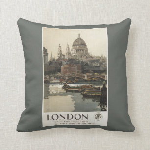 Almofada Poster de viagens de Great Western St Paul Railway