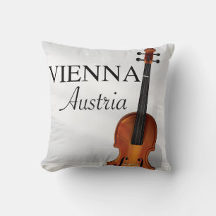 Almofada Poster de viagens Violino de Viena Áustria