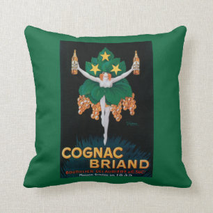 Almofada Poster do promocional de Briand do conhaque