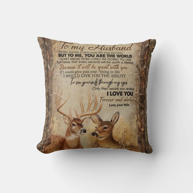 Almofada Pôster Personalizado Para Meu Marido Da Esposa (Frente)