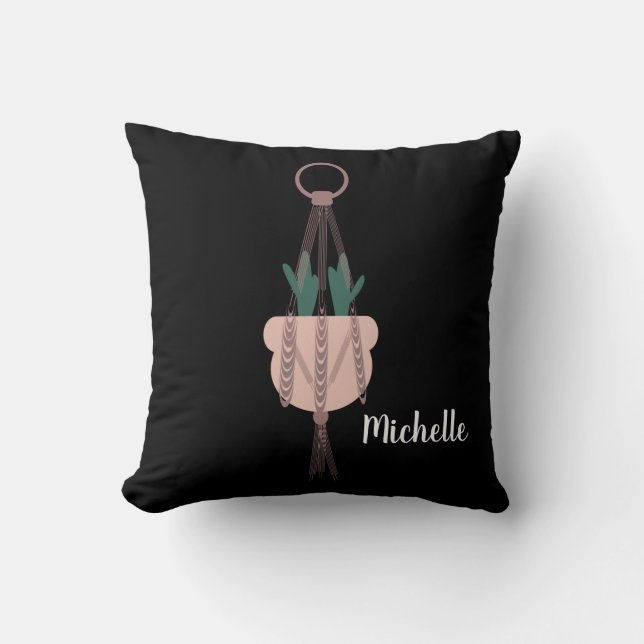 Almofada Potes de Plantador de Pernaleiros de Macrame Trail (Frente)