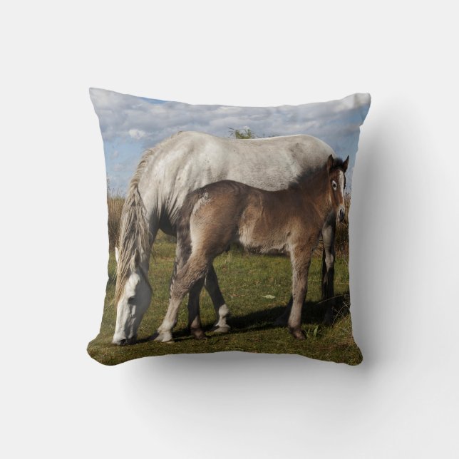 Almofada Potro de Cavalo Camargue com Mãe (Frente)