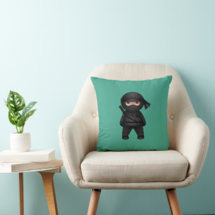 Almofada Pouco guerreiro de Ninja no verde