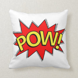 Almofada POW! - Bolha Vermelha/Amarela Superheroína