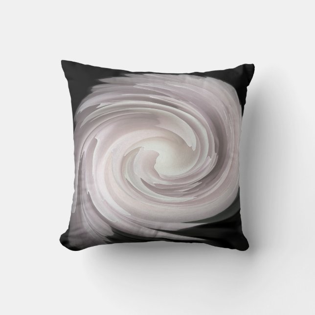 Almofada Praça de espiral rosa pálida Elegante Abstrato (Frente)