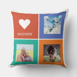 Almofada Praças de Cores de Fotografias Personalizadas