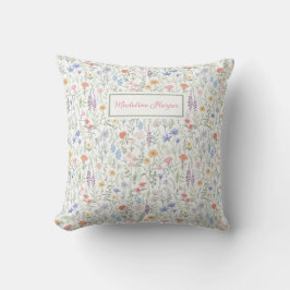 Almofada Prado de Flores Silvestres Coquette Personalizado