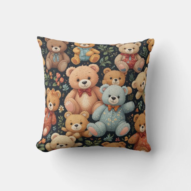 Almofada Prados Quentes e Cozy Ursos de Teddy (Frente)