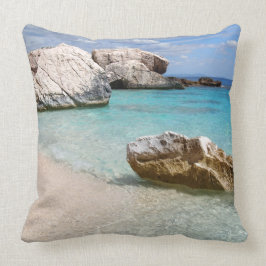 Almofada Praia de Cala Mariolu, travesseiro decorativo de