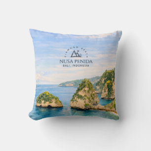 Almofada Praia de Diamante Bali Aquarela Mar Turquesa