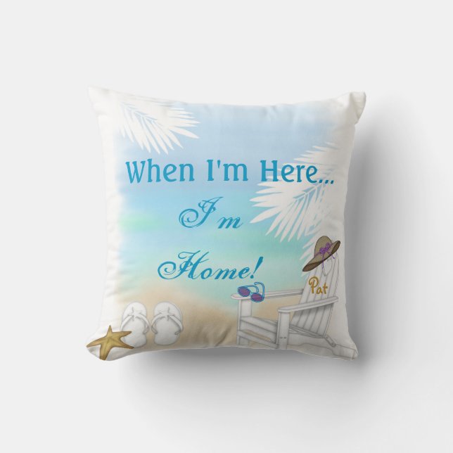 ALMOFADA PRAIA PERSONALIZADA PILLOWGIFT PARA O AMANTE DA (Frente)