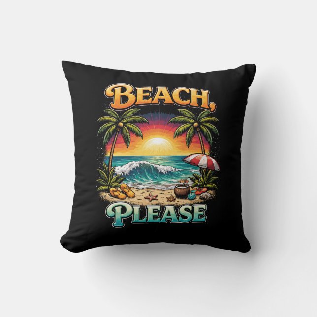 Almofada Praia, Por Favor (Frente)