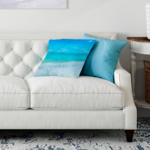 Almofada Praia Tropical de Teal Aqua Turquoise Blue Flórida