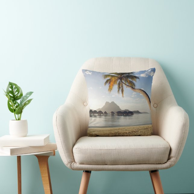 Almofada Praias Tropicais | Beach Huts, Bora Bora (Cadeira)