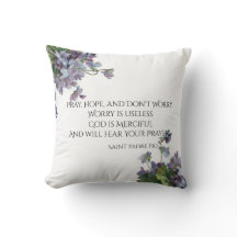 Pray, esperança & não preocupe violetas do Pio do