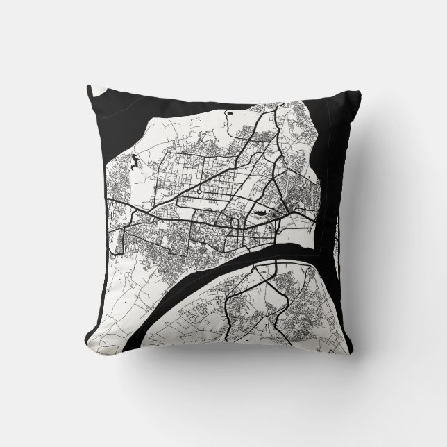 Almofada Prayagraj Uttar Pradesh City Map (Frente)