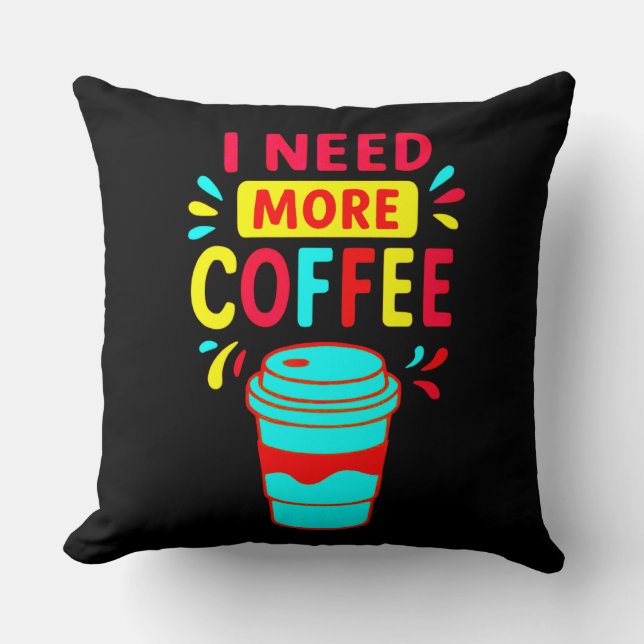 ALMOFADA PRECISO DE MAIS CAFÉ (Frente)