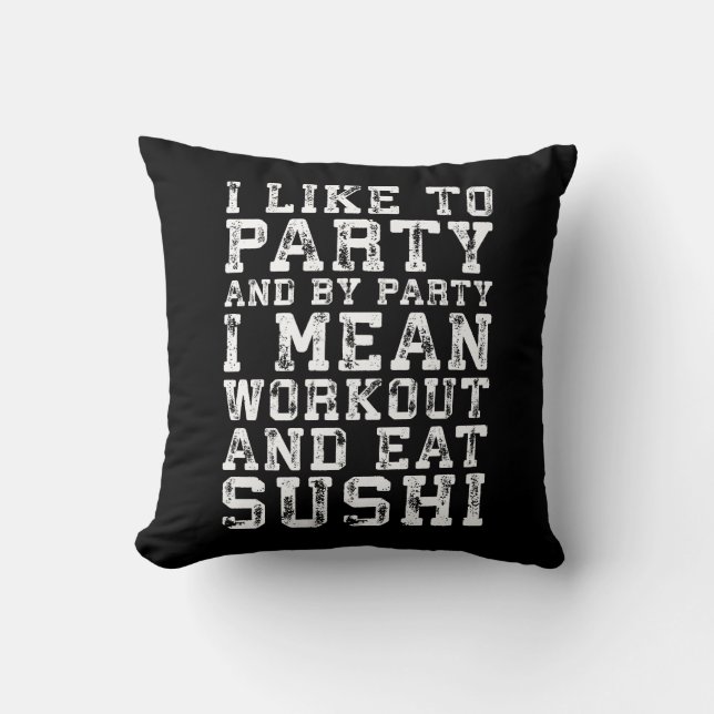 Almofada Preparar e Comer Sushi (Eu Gosto De Festa) - Engra (Frente)