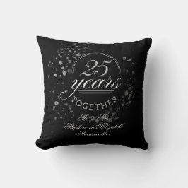 Almofada Presente de Aniversário de Bodas de Prata 25 Anos 