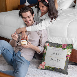 Almofada Presente de Aniversário de Casamento com Texto Per