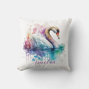 Almofada Presente de Aniversário Personalizado de Cisne com
