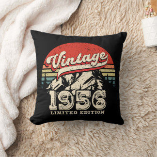 Almofada Presente de Aniversário Vintage 1956 Retro 70º Ani