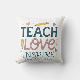 Almofada Presente de Apreciação ao Professor - Ensine Amor