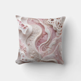 Almofada Presente de Arte Abstrata Rosa Bege Branco Feminin