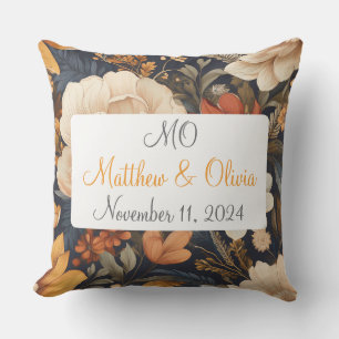 Almofada Presente de Casamento com Estampa Floral Boho Vint