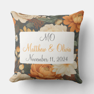 Almofada Presente de Casamento com Estampa Floral Boho Vint