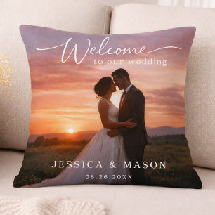 Almofada Presente de Casamento Pôr do Sol Romântico
