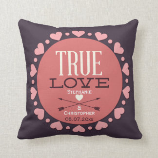 Almofada Presente de casamento verdadeiro personalizado do
