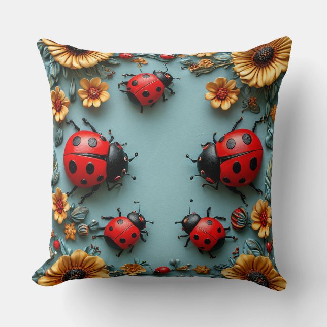 Almofada 🐞🌈 Presente de Decoração Aconchegante de Joanhin (Frente)