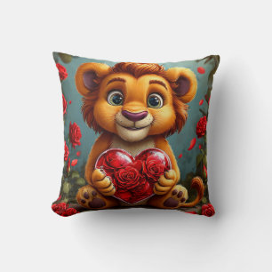 Almofada 🦁❤️ Presente de Decoração de Leão Fofinho e Aconc