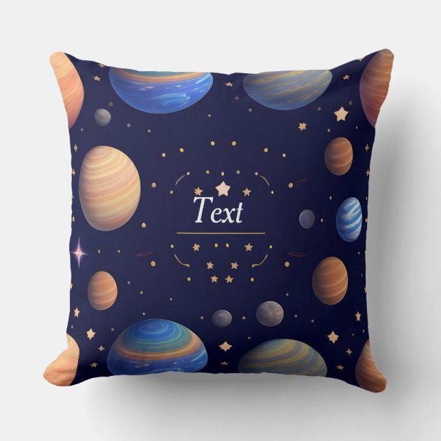 Almofada 🌌 Presente de Decoração Espacial de Galáxia Para  (Frente)