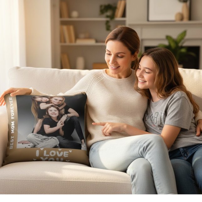 Almofada Presente de Dia das Mães e Aniversário Emocionante (Criador carregado)