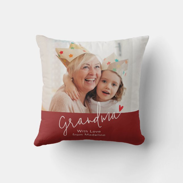 Almofada Presente de Férias com Foto e Letra Moderna para V (Verso)