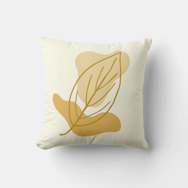 Almofada Presente de Formas de Folha e Blob de outono Moder (Frente)